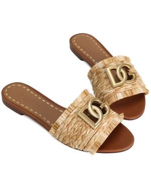 Dolce & Gabbana Dg Slides - Natural