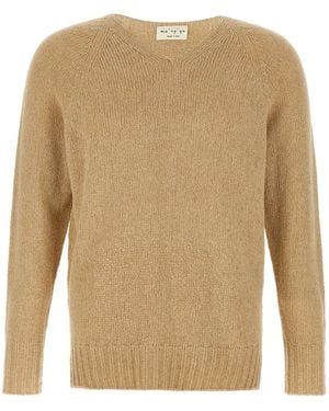 Ma'ry'ya Bouclé Sweater - Natural