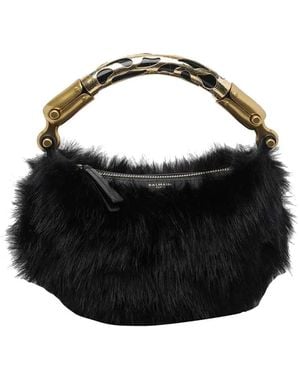 Balmain Mini Ebene Handbag - Black