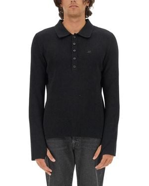 Courreges Polo With Logo - Black
