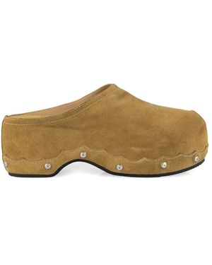 Sartore Suede Mules - Brown