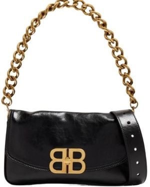 Balenciaga Bb Soft Small Flap Bag - Black