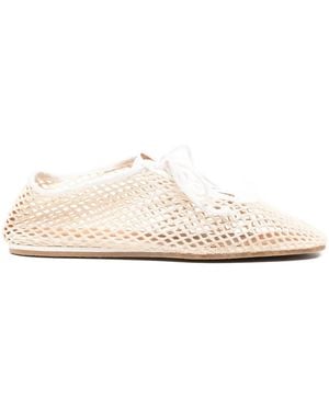 forte_forte Cotton Mesh Derby Rubber Sole - Natural