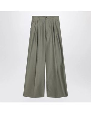 Maison Margiela Khaki Wide-Leg Trousers - Grey