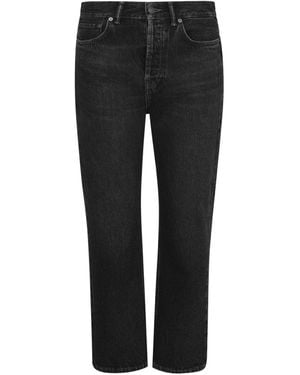 Acne Studios Mece High-Rise Cropped Jeans - Black