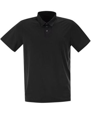 Rrd Stretch Oxford Polo Shirt - Black
