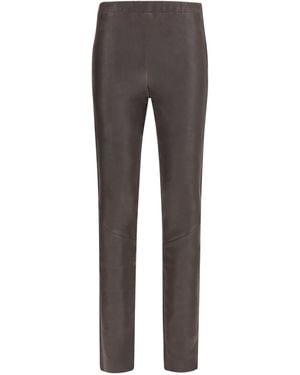 Arma Roche Stretch-Leather Trousers Lamb Ovis Aries Trousers - Grey