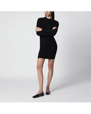 Anine Bing Stretch Knit Mini Dress - Black