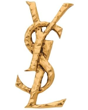 Saint Laurent Cassandre Metal Earring - Metallic