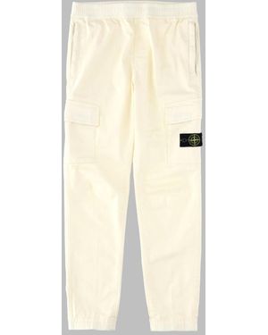 Stone Island Boys Regular Tapered Cargo Pants - Natural