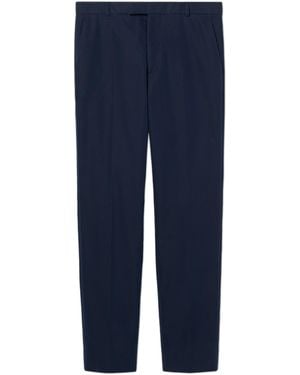 Gucci Embossed Cotton Twill Trouser - Blue