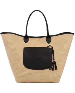 Longchamp Tote Bag Le Pliage Collection Basket Large - Black