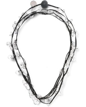 Maria Calderara Clear Crystal Long Necklaces - Metallic