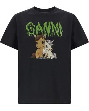 Ganni 'Pony' T-Shirt - Black