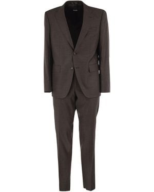 BOSS Stretch Virgin Wool Suit - Black