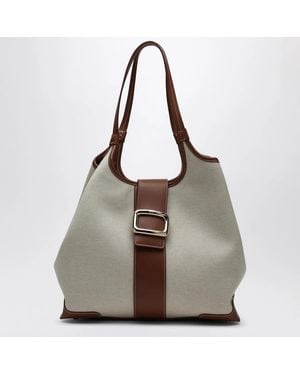 Roger Vivier Viv' Choc Medium Shopping Bag Natural Coloured - Grey