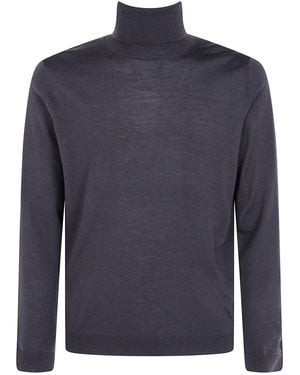Nuur Long Sleeves Turtle Neck Jumper - Blue