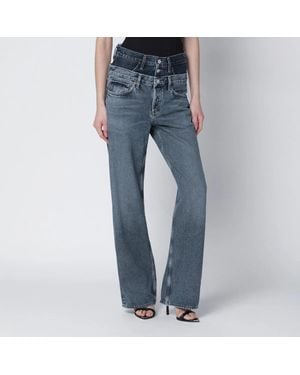 Agolde Elson Jeans With Double Waistband - Blue