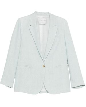 forte_forte Linen Single-Breasted Jacket - White