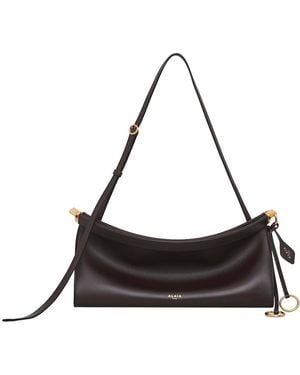 Alaïa Alaia Medium Le Click East West Leather Bag - Black