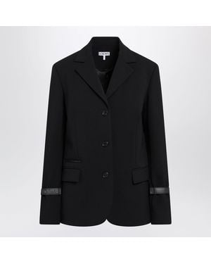 Loewe Stretch Wool Blend Jacket - Black