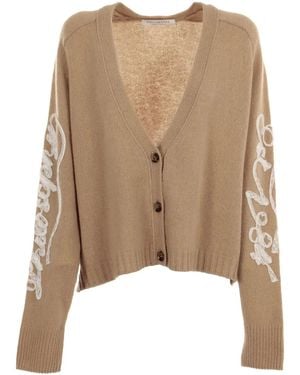 Philosophy Nude Viscose Cardigan - Natural