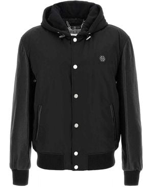 Philipp Plein Varsity Bomber Jacket - Black