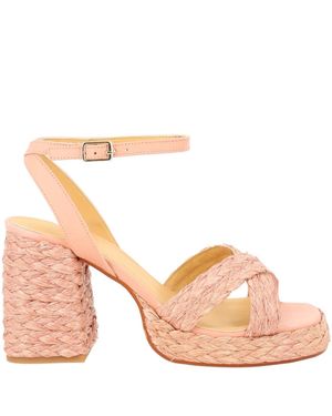 Castañer Castañer Multicolor Raffia Leather - Pink