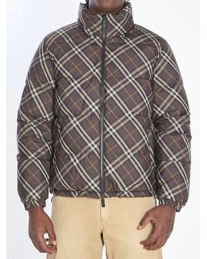 Burberry Reversible Check Puffer Jacket - Gray
