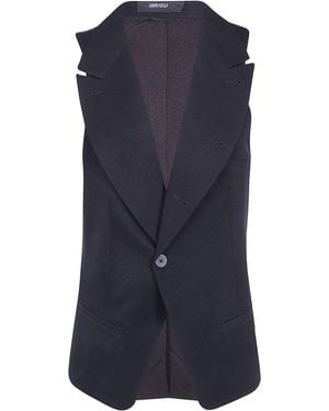 Ibrigu "Haori" Long Vest - Blue