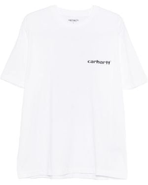 Carhartt Logo Cotton T-Shirt - White