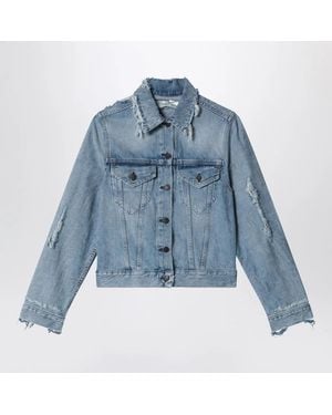 Acne Studios Distressed Denim Jacket - Blue