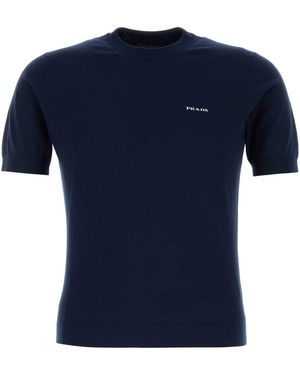 Prada C-Neck Knit - Blue