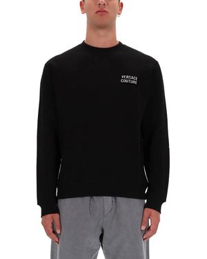 Versace Jeans Couture Sweatshirt With Logo - Black