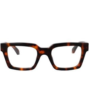 Off-White c/o Virgil Abloh Shiny Havana Acetate Glasses - Black