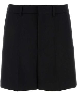 Valentino Garavani Wool Bermuda Shorts - Black