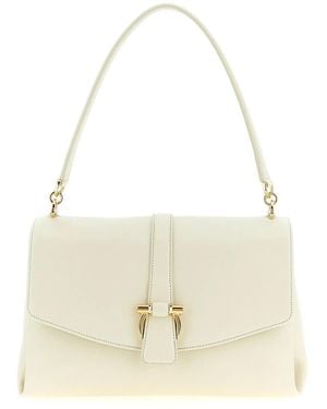 Ferragamo 'Th (M) Shoulder Bag - Natural