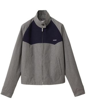 Miu Miu Embroidered Cotton Jacket - Gray