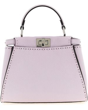 Fendi Peekaboo Hand Bags Purple - Pink