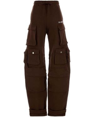 The Attico Cotton Cargo Pants - Brown
