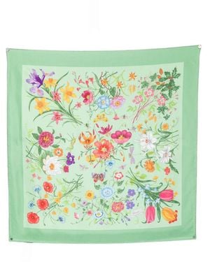 Gucci Printed Silk Foulard - Green