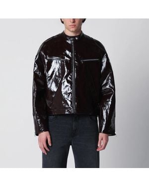 Séfr Séfr Ristretto Racer Coated Linen Jacket - Black