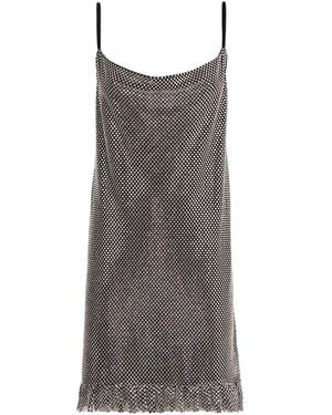 Philosophy Di Lorenzo Serafini Rhinestone Mini Dress - Brown