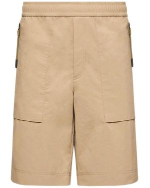 Moncler Technical Froissé Shorts - Natural