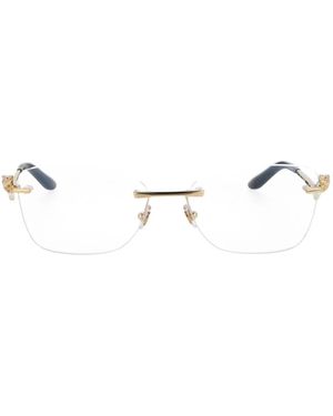 Cartier Eyeglasses Ct0120O 001 Transparent/17/145 - Metallic