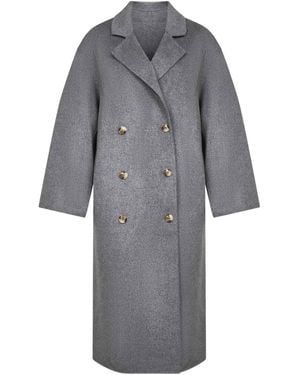 Loulou de Saison "Borneo" Lds Long Coat - Grey