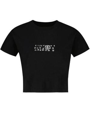 MM6 by Maison Margiela Logo Cotton T-Shirt - Black
