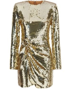 ROTATE BIRGER CHRISTENSEN Rotate Birger Christensen 'Sequins Ls Mini Dress' Short Dress - Metallic