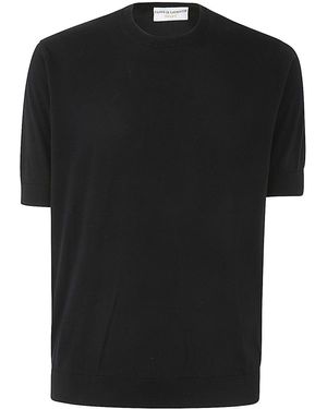 FILIPPO DE LAURENTIIS Short Sleeves Crew Neck Jumper - Black