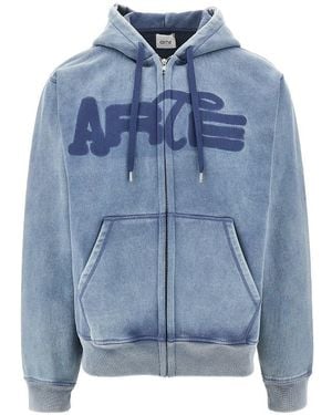 ARTEFACT Stencil Sunfade Full-Zip Hoodie - Blue